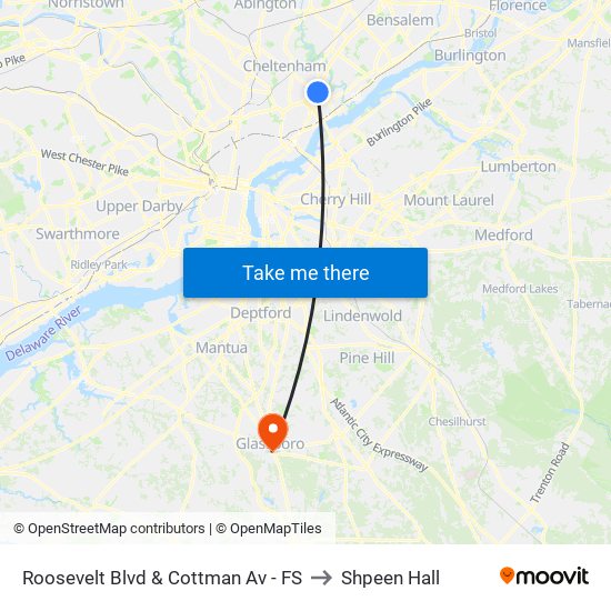 Roosevelt Blvd & Cottman Av - FS to Shpeen Hall map