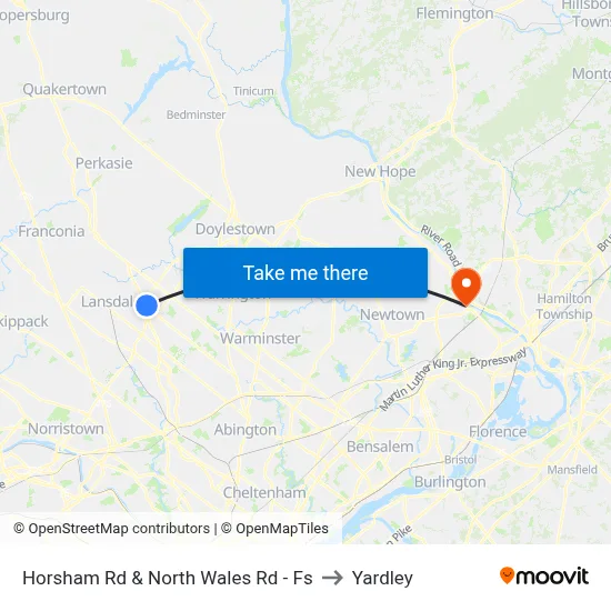 Horsham Rd & North Wales Rd - Fs to Yardley map