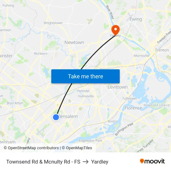 Townsend Rd & Mcnulty Rd - FS to Yardley map