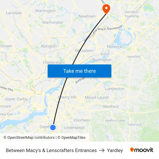 Between Macy's & Lenscrafters Entrances to Yardley map