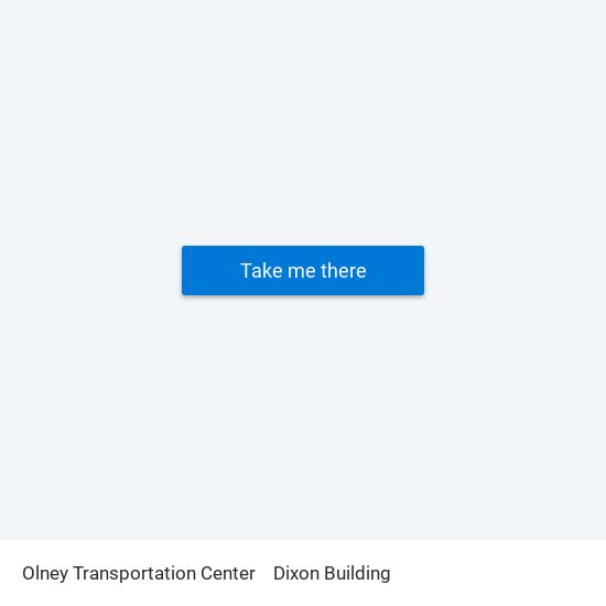 Olney Transportation Center to Dixon Building map