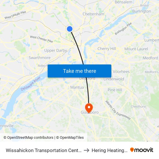 Wissahickon Transportation Center - Onsite to Hering Heating Plant map