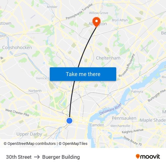 30th Street to Buerger Building map