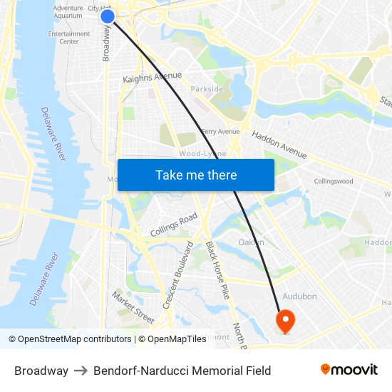 Broadway to Bendorf-Narducci Memorial Field map