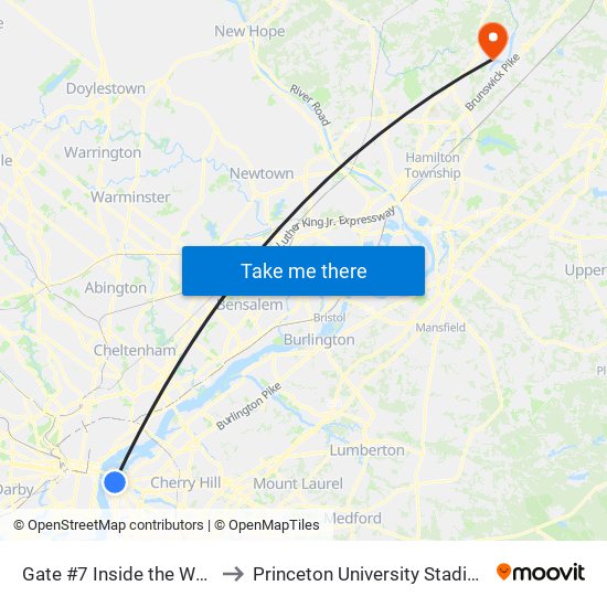 Gate #7 Inside the Wrtc to Princeton University Stadium map