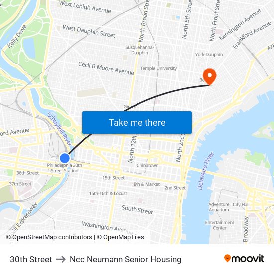 30th Street to Ncc Neumann Senior Housing map