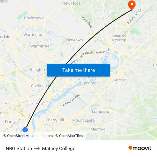 NRG Station to Mathey College map