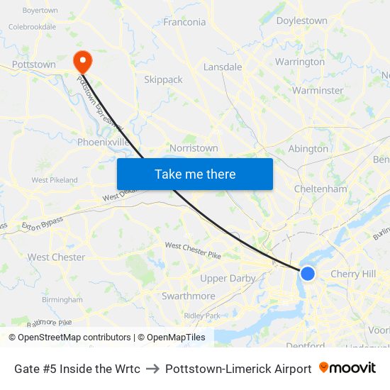 Gate #5 Inside the Wrtc to Pottstown-Limerick Airport map