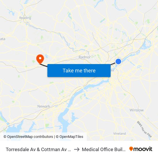 Torresdale Av & Cottman Av Loop to Medical Office Building map