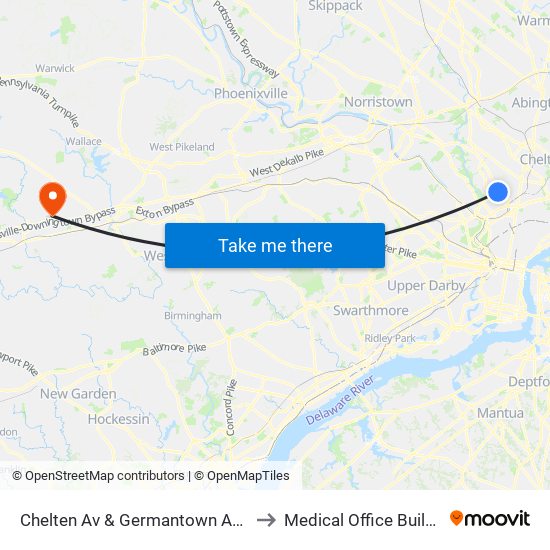 Chelten Av & Germantown Av - FS to Medical Office Building map