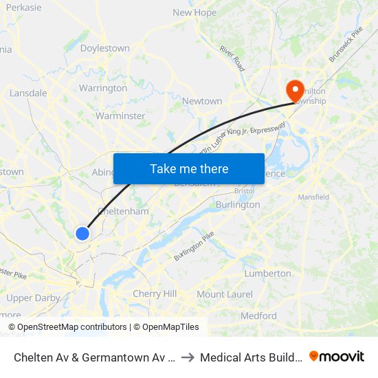 Chelten Av & Germantown Av - FS to Medical Arts Building map
