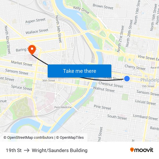 19th St to Wright/Saunders Building map