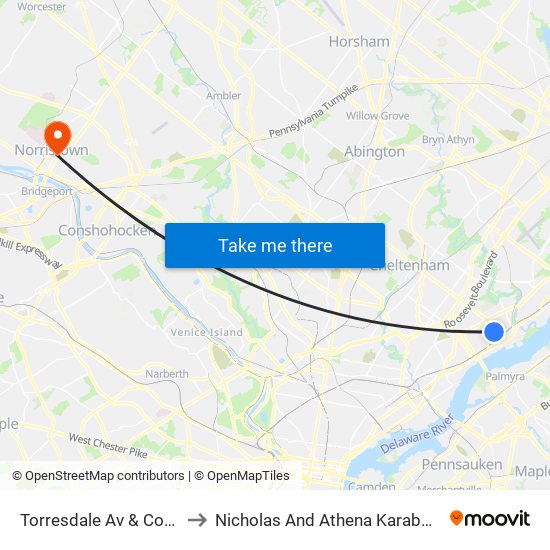 Torresdale Av & Cottman Av Loop to Nicholas And Athena Karabots Medical Building map