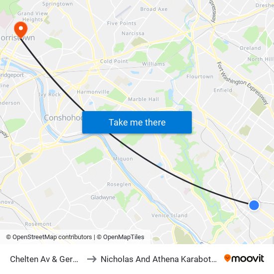 Chelten Av & Germantown Av to Nicholas And Athena Karabots Medical Building map
