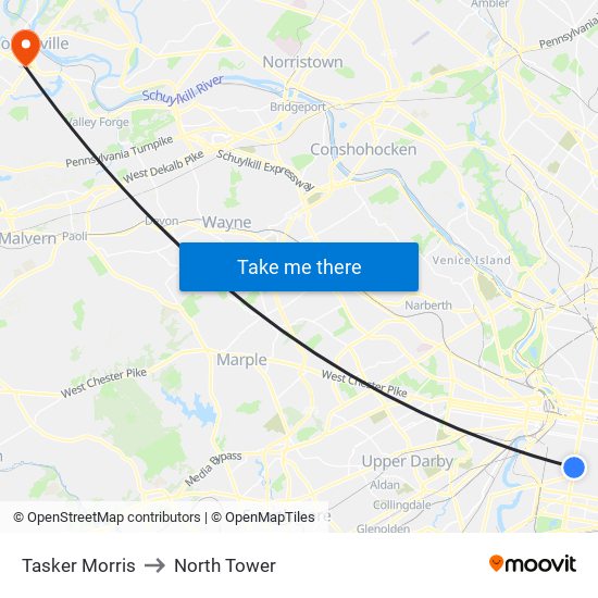 Tasker Morris to North Tower map