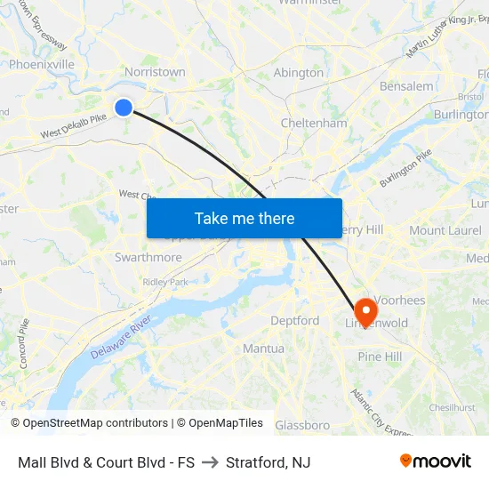 Mall Blvd & Court Blvd - FS to Stratford, NJ map