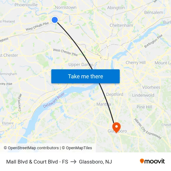 Mall Blvd & Court Blvd - FS to Glassboro, NJ map