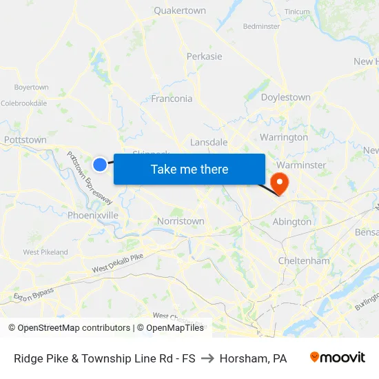 Ridge Pike & Township Line Rd - FS to Horsham, PA map
