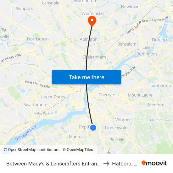 Between Macy's & Lenscrafters Entrances to Hatboro, PA map
