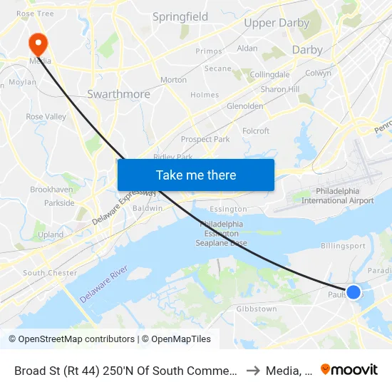Broad St (Rt 44) 250'N Of South Commerce St to Media, PA map