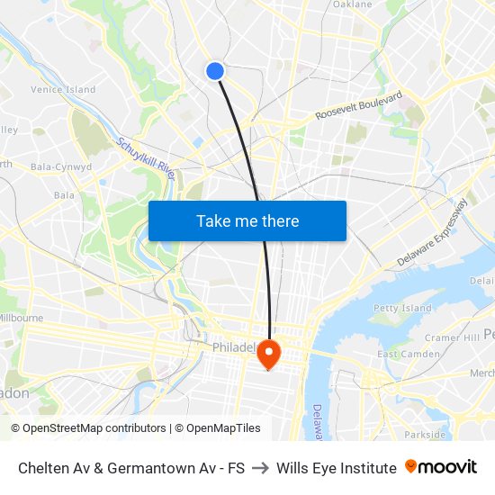 Chelten Av & Germantown Av - FS to Wills Eye Institute map