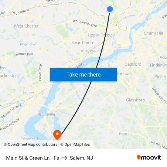 Main St & Green Ln - Fs to Salem, NJ map