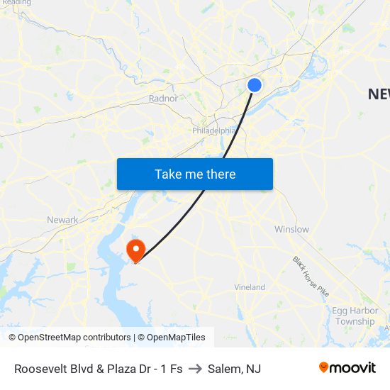 Roosevelt Blvd & Plaza Dr - 1 Fs to Salem, NJ map