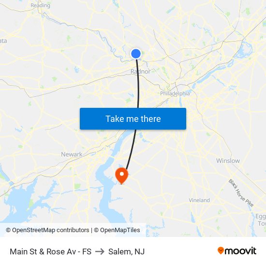 Main St & Rose Av - FS to Salem, NJ map