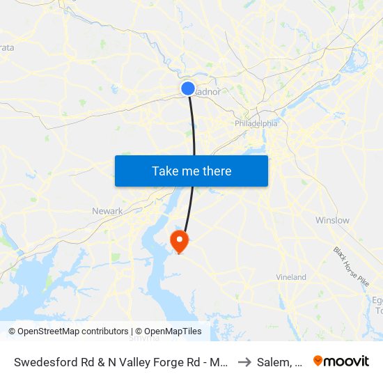 Swedesford Rd & N Valley Forge Rd - Mbfs to Salem, NJ map