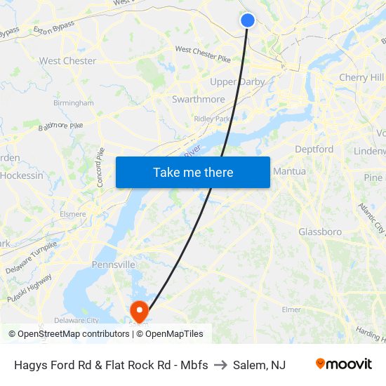 Hagys Ford Rd & Flat Rock Rd - Mbfs to Salem, NJ map