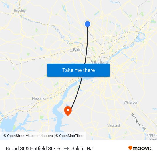 Broad St & Hatfield St - Fs to Salem, NJ map