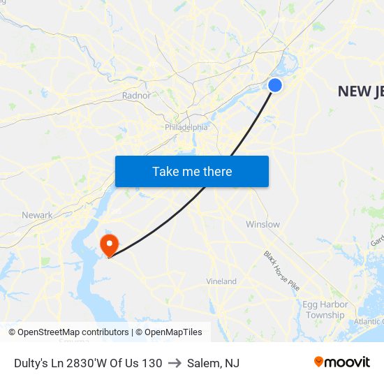 Dulty's Ln 2830'W Of Us 130 to Salem, NJ map