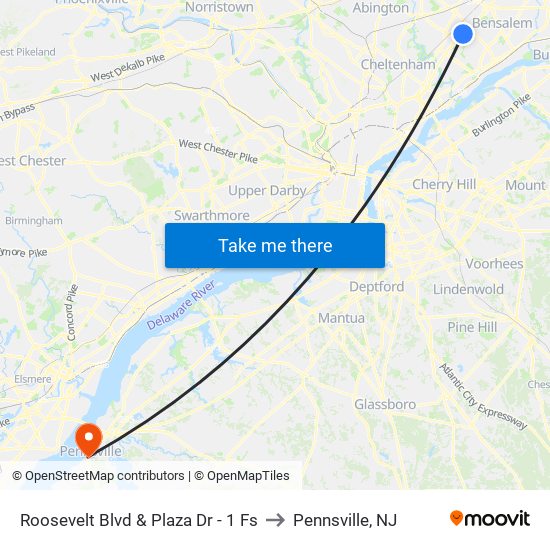 Roosevelt Blvd & Plaza Dr - 1 Fs to Pennsville, NJ map