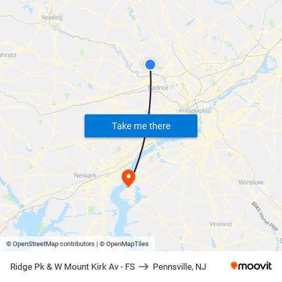 Ridge Pk & W Mount Kirk Av - FS to Pennsville, NJ map