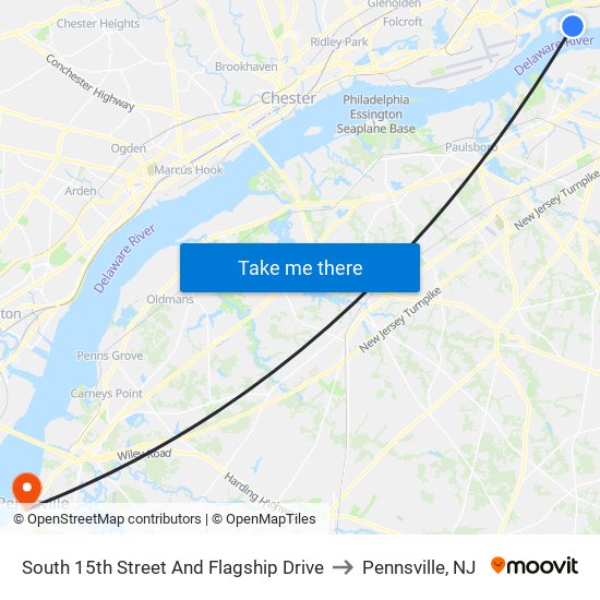 South 15th Street And Flagship Drive to Pennsville, NJ map