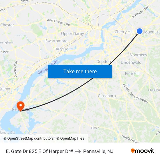 E. Gate Dr 825'E Of Harper Dr# to Pennsville, NJ map