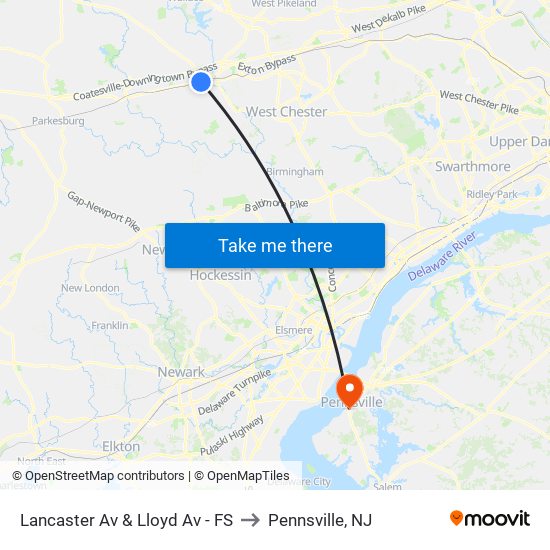 Lancaster Av & Lloyd Av - FS to Pennsville, NJ map