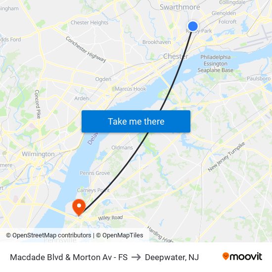 Macdade Blvd & Morton Av - FS to Deepwater, NJ map