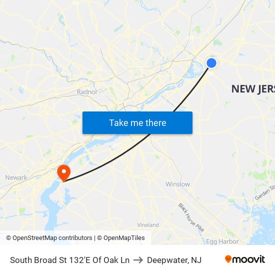 South Broad St 132'E Of Oak Ln to Deepwater, NJ map