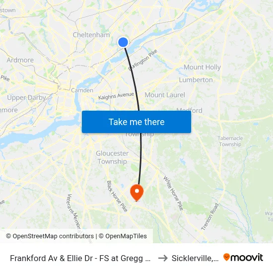 Frankford Av & Ellie Dr - FS at Gregg St Loop to Sicklerville, NJ map