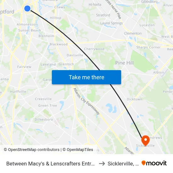 Between Macy's & Lenscrafters Entrances to Sicklerville, NJ map