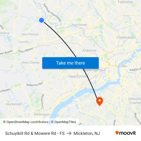 Schuylkill Rd & Mowere Rd - FS to Mickleton, NJ map