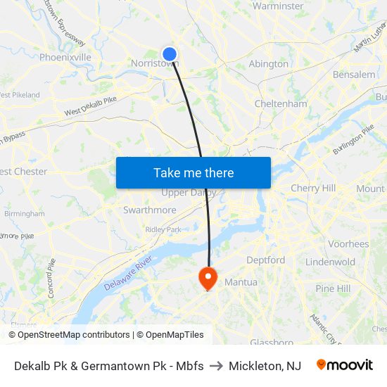Dekalb Pk & Germantown Pk - Mbfs to Mickleton, NJ map