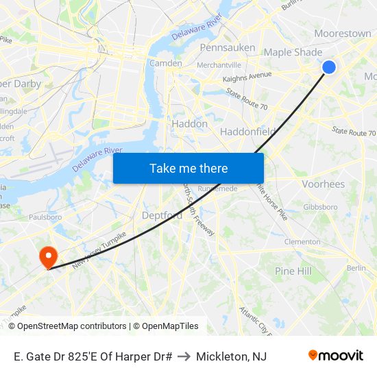E. Gate Dr 825'E Of Harper Dr# to Mickleton, NJ map