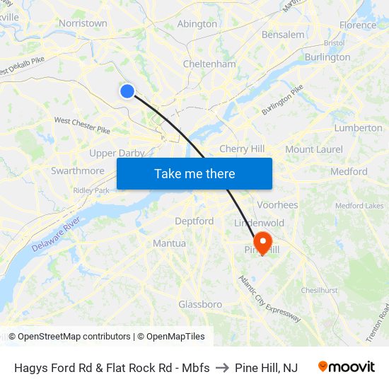 Hagys Ford Rd & Flat Rock Rd - Mbfs to Pine Hill, NJ map