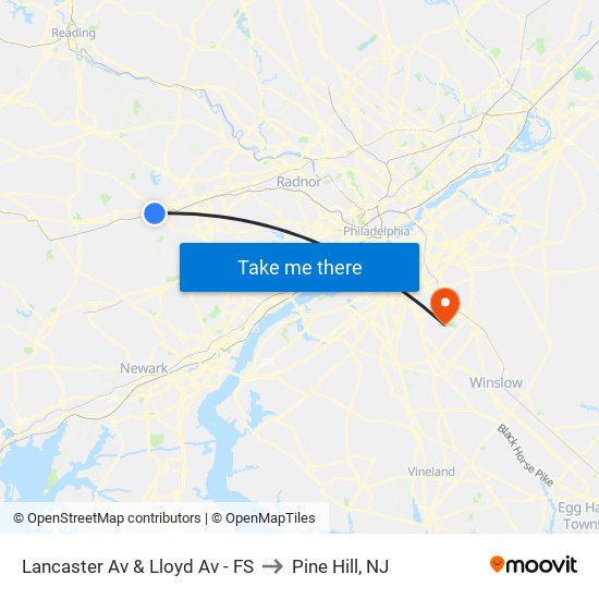 Lancaster Av & Lloyd Av - FS to Pine Hill, NJ map