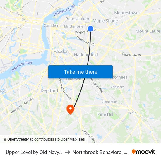 Upper Level by Old Navy/Lens Crafters to Northbrook Behavioral Health Hospital map