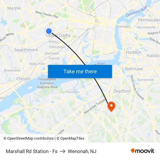 Marshall Rd Station - Fs to Wenonah, NJ map