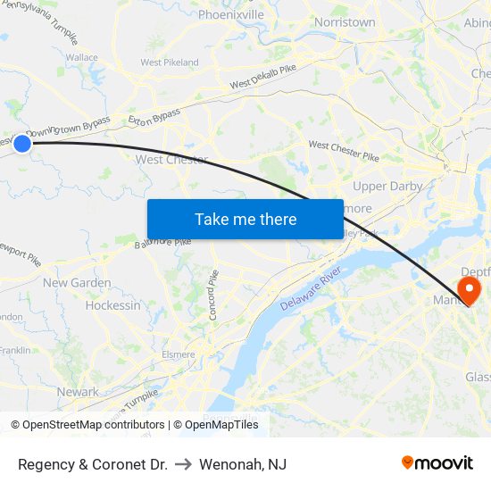 Regency & Coronet Dr. to Wenonah, NJ map