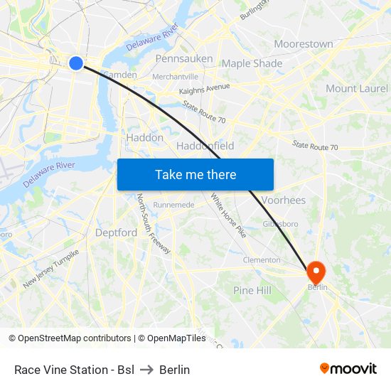 Race Vine Station - Bsl to Berlin map